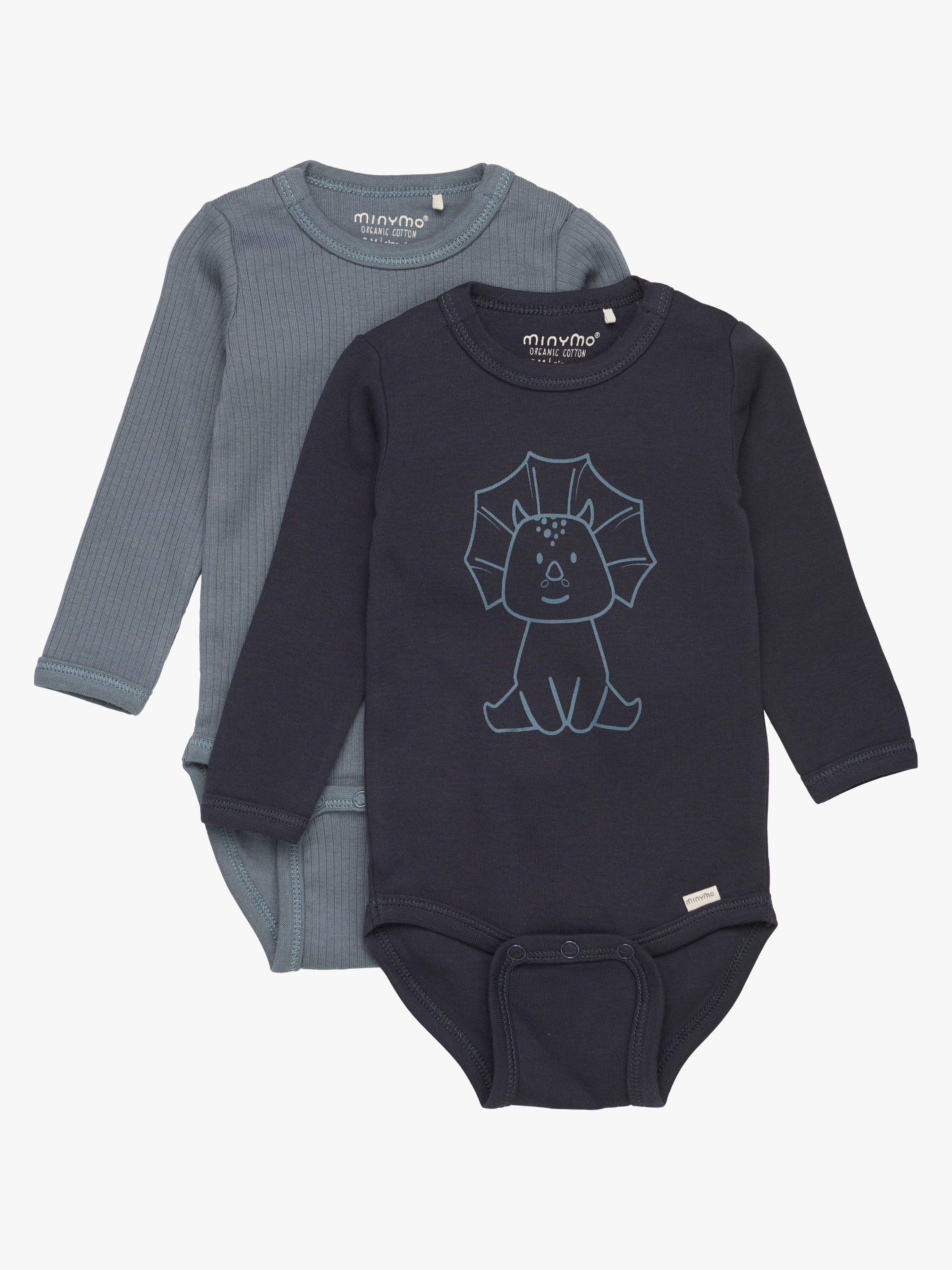 Minymo Body 2-pack Dark Navy 80 Bebiskläder