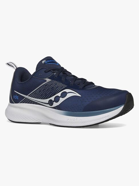 Saucony Ride Kids Träningsskor, Navy/Silver