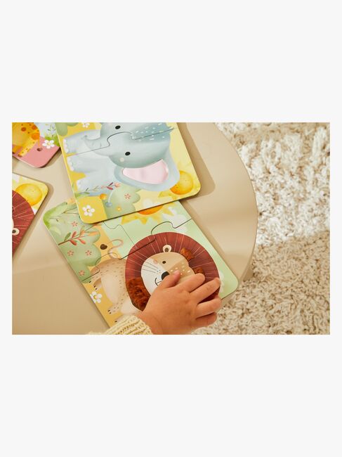 Barbo Toys  Rör & känn Pussel Safari 4-i-1