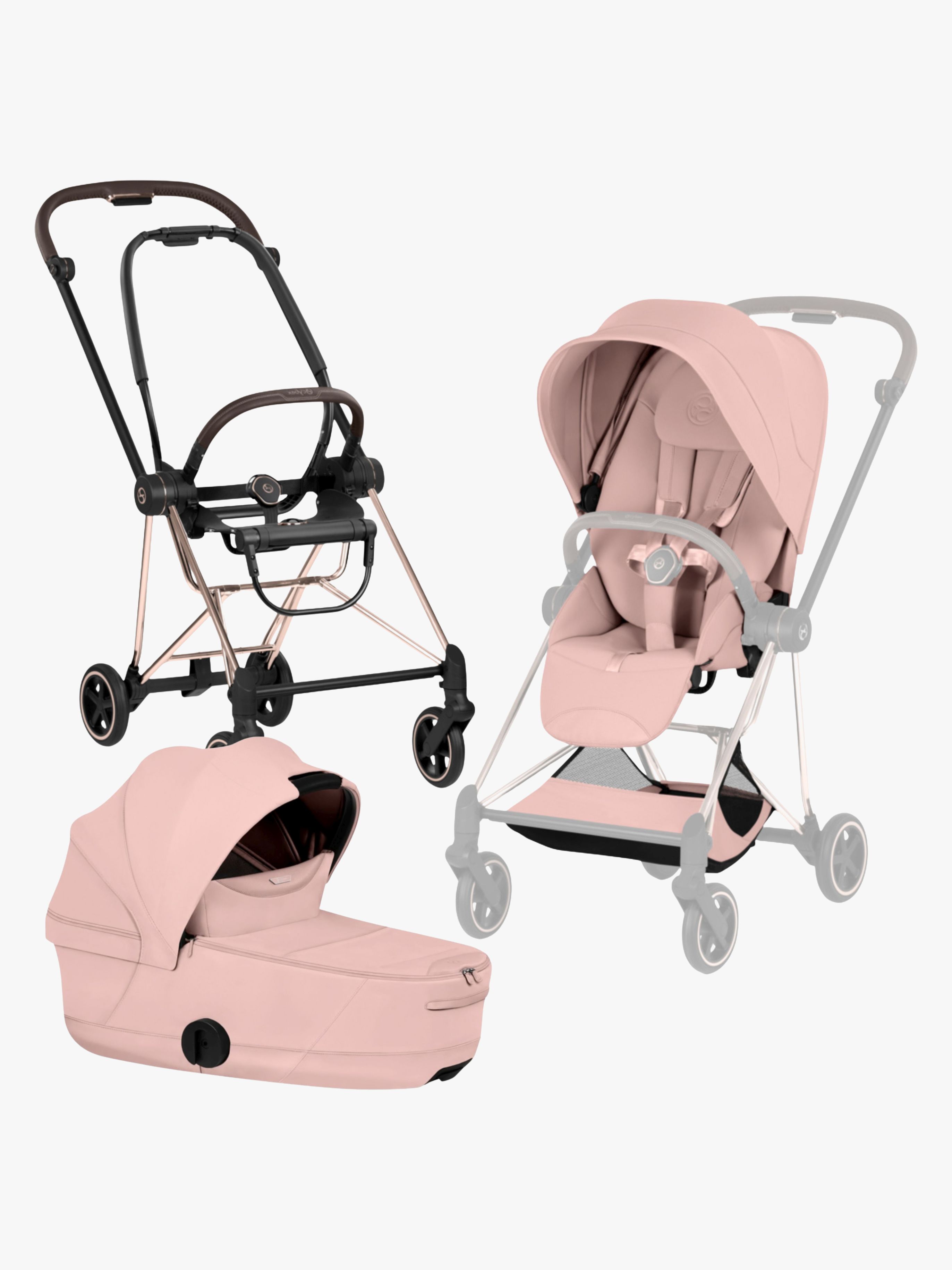 Cybex Mios Style Duovagn, Rosegold/Peach Pink