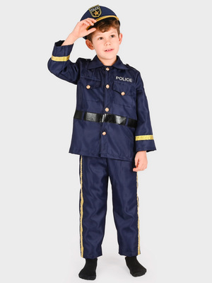 Den Goda Fen Utklädnad Polis 110-116 cm, Mörkblå