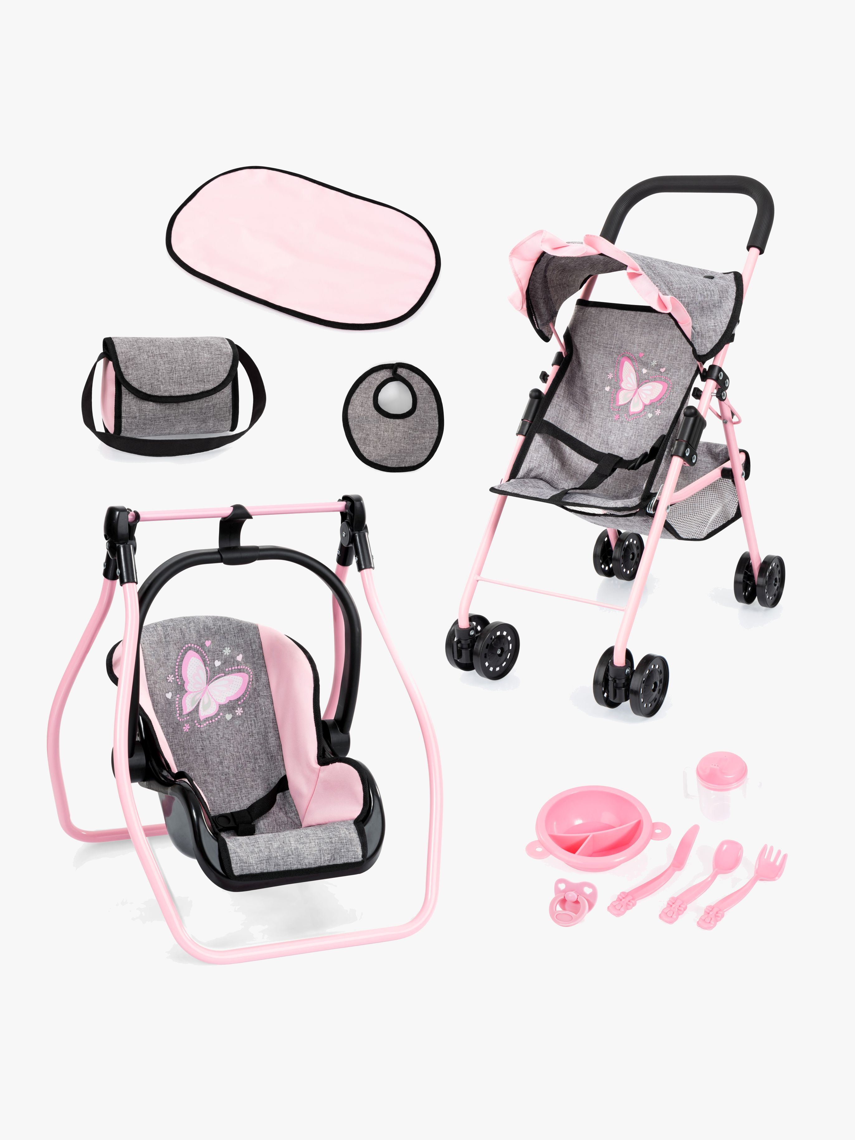 Bayer Design Dockvagn Buggy Set, Rosa