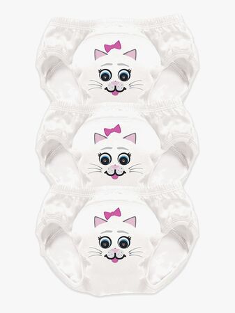 My Carry Potty Katt Potträningsbyxor 3-pack, Vit