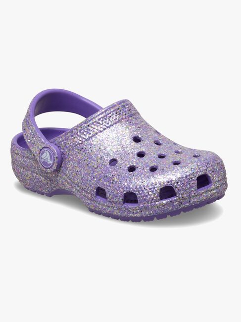 Crocs Classic Fantasy Glitter Kids Tofflor, Lila