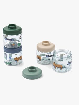 LIEWOOD Dominique Tritan Snackslådor 100 ml 4-Pack, Fun/Beach Blue