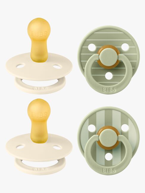 BIBS Studio Colour Napp 4-Pack Latex Stl 2, Pin Ivory Vanilla/Pin Sage