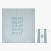 Swim Essentials Luxe Strandfilt, Green White Cheers