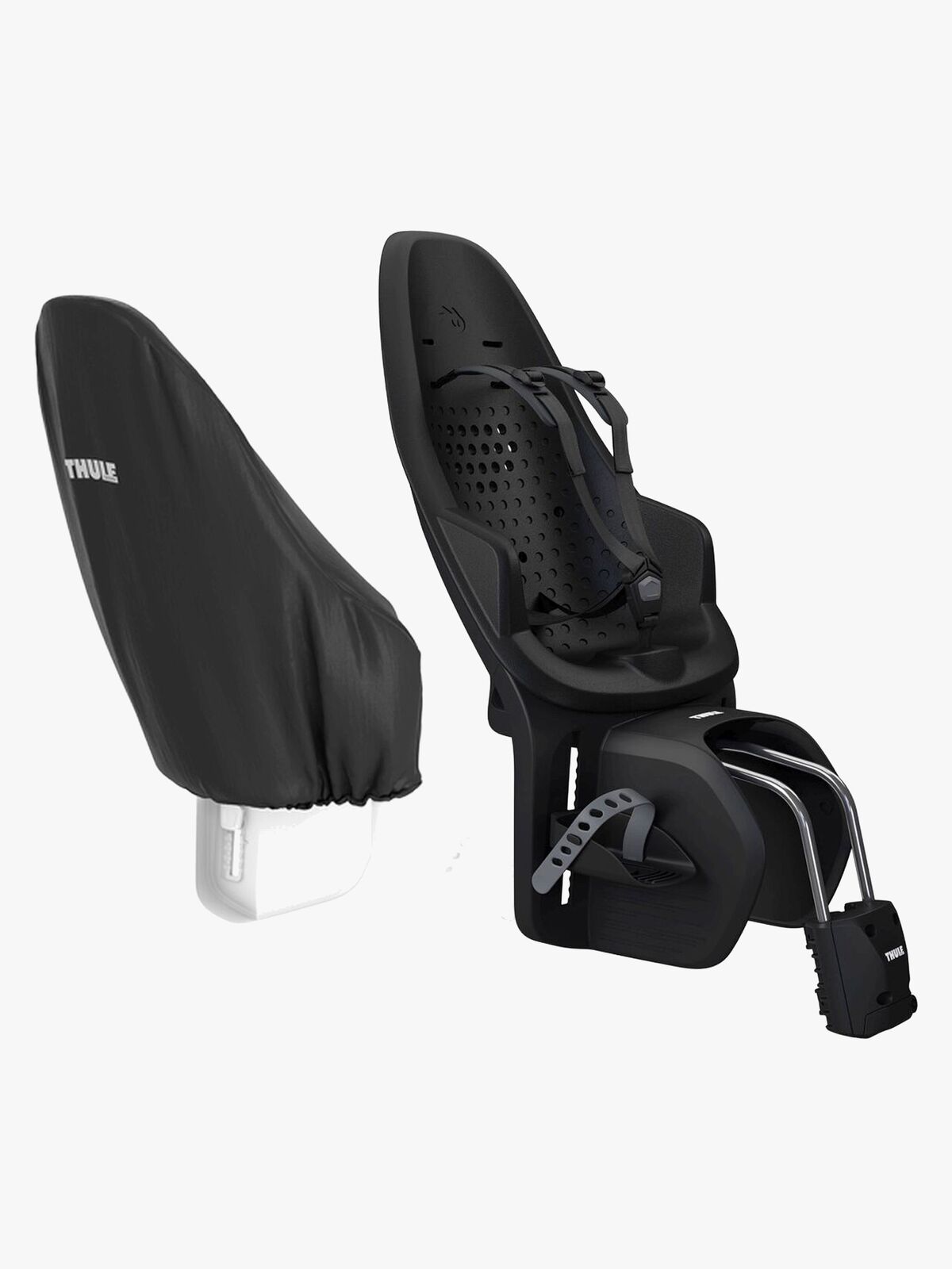 Thule Yepp 2 Maxi Frame Mount Cykelsits inkl. Regnskydd, Svart