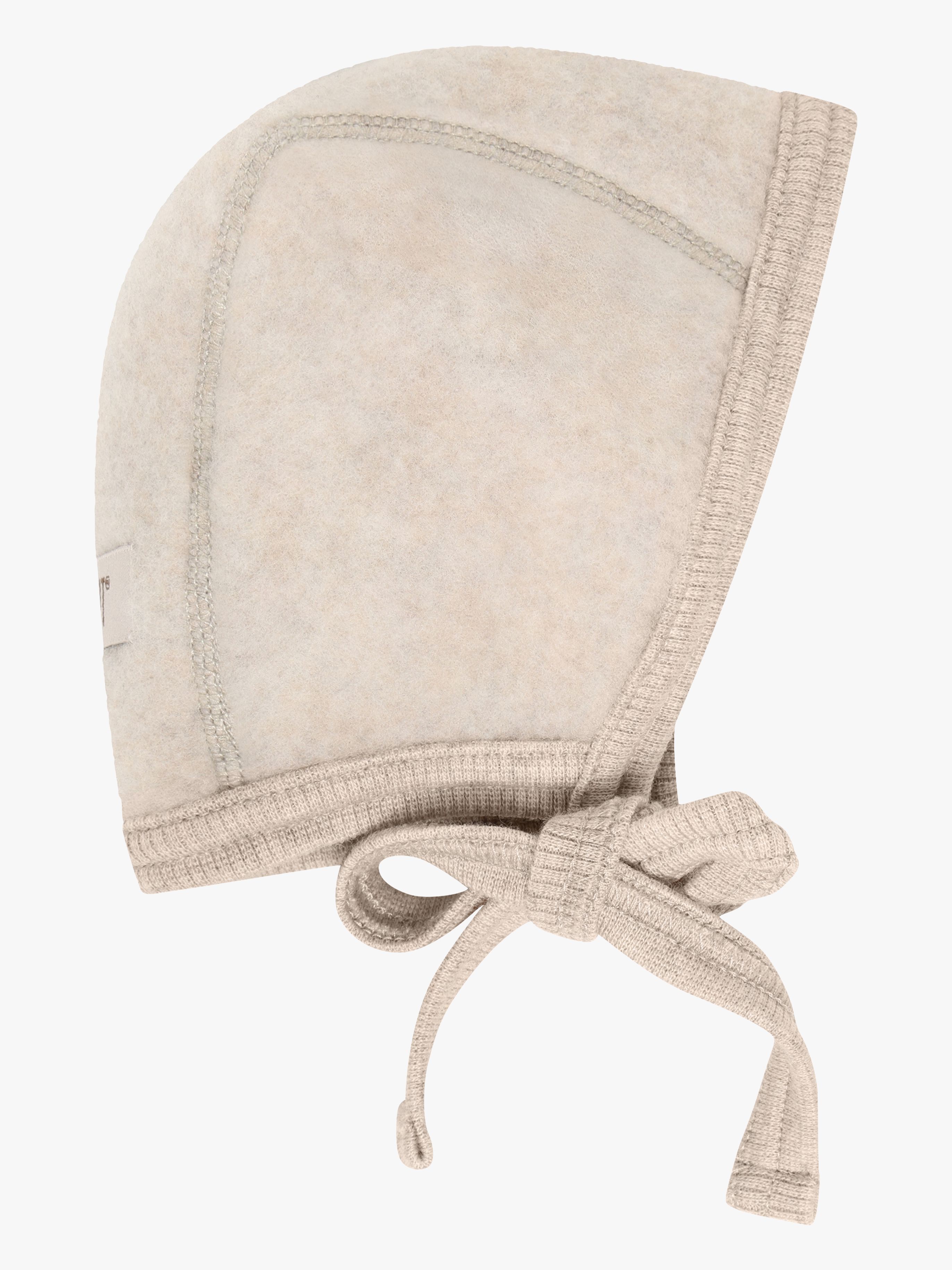 Huttelihut Baby Hjälmmössa Ullfleece Merino, Camel Melange, 40