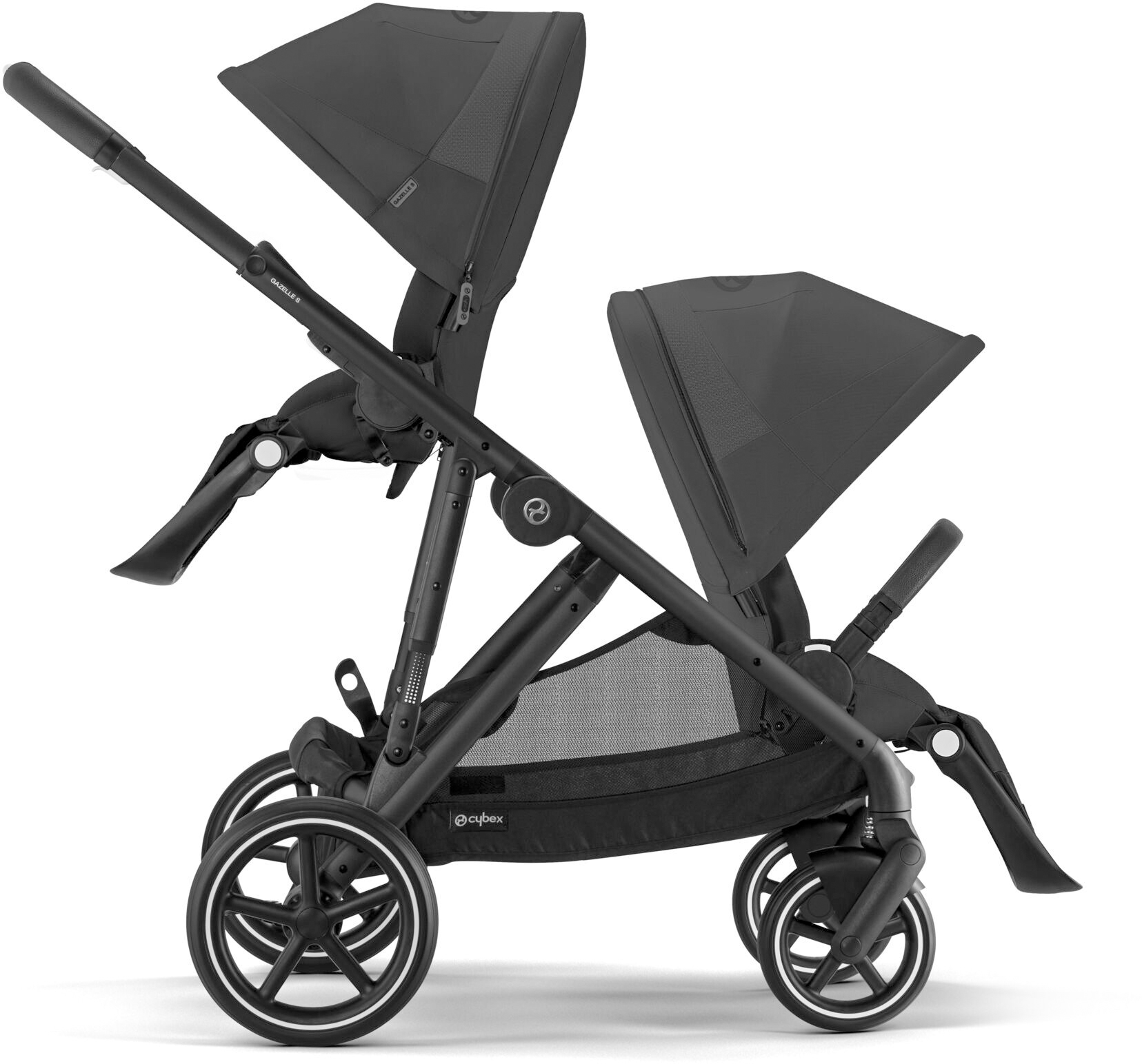 Cybex GAZELLE S Tvillingvagn, Moon Black/Black