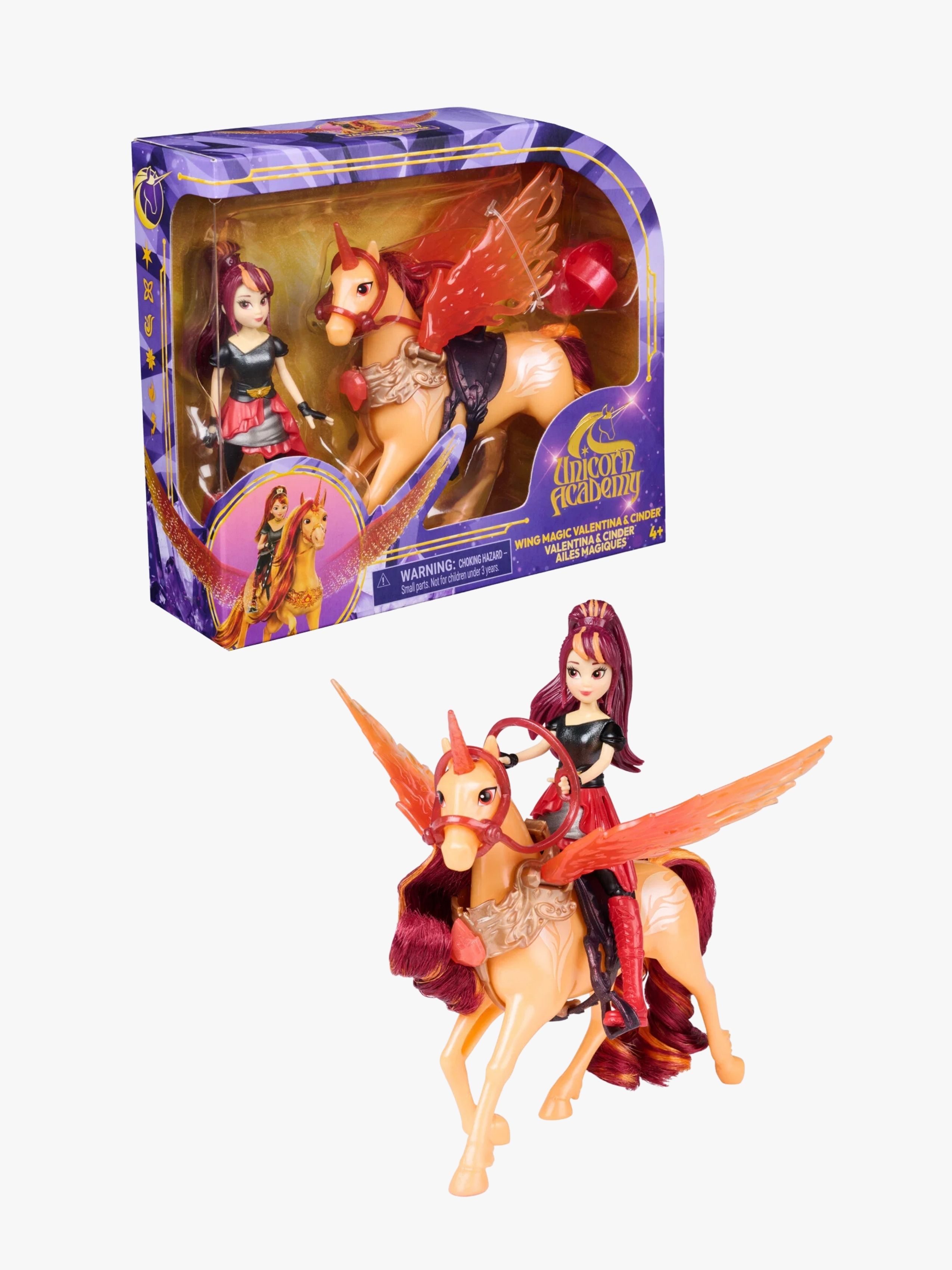 Unicorn Academy Wing Magic Valentina Och Cinder Lekset, Flerfärgad