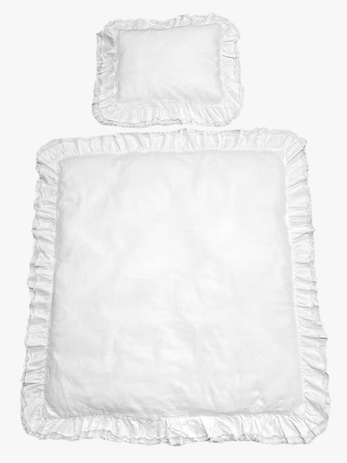 Mini Dreams Bäddset Vintage Volang Spjälsäng, Vit