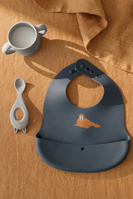 LIEWOOD Ember Mönstrad Haklapp 2-Pack, Arctic Sea/Ocean view