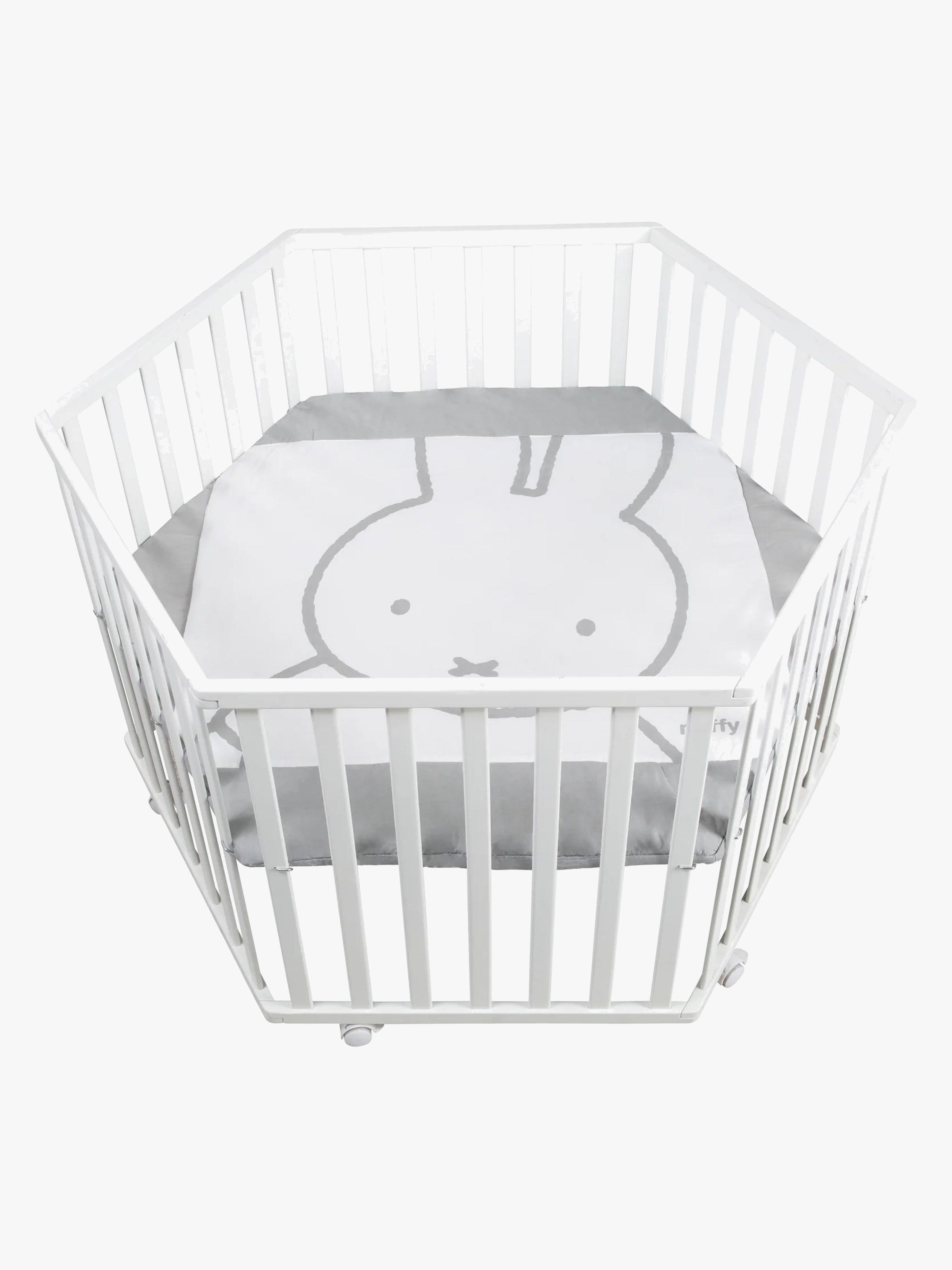 Roba Hexagon Lekhage med Hjul, Miffy White