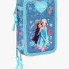 Disney Frozen  Fyllt Trippelpennfodral 37 Delar, Blå