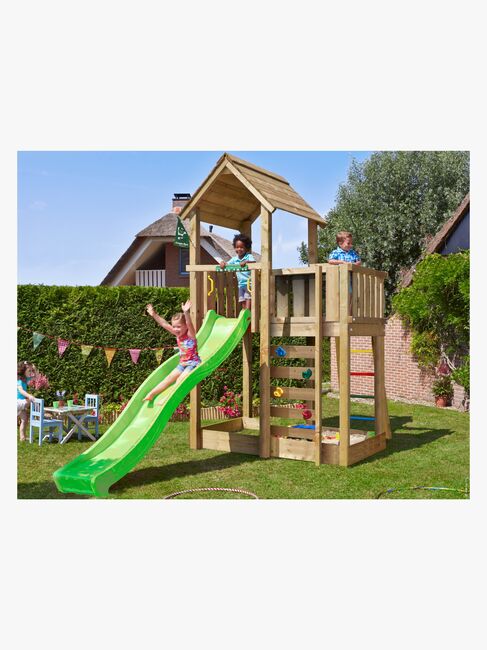 Jungle Gym Mansion Lektorn med Grön Rutschkana