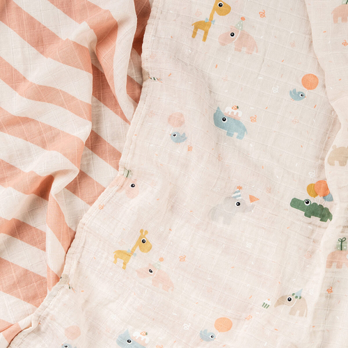 Done By Deer Celebration Muslinfilt 2-Pack, Powder