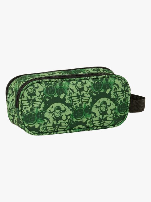 Marvel Avengers 3D Hulken Dubbelpennfodral, Svart/Grön