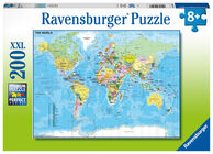 Ravensburger Pussel Världskarta 200 Bitar