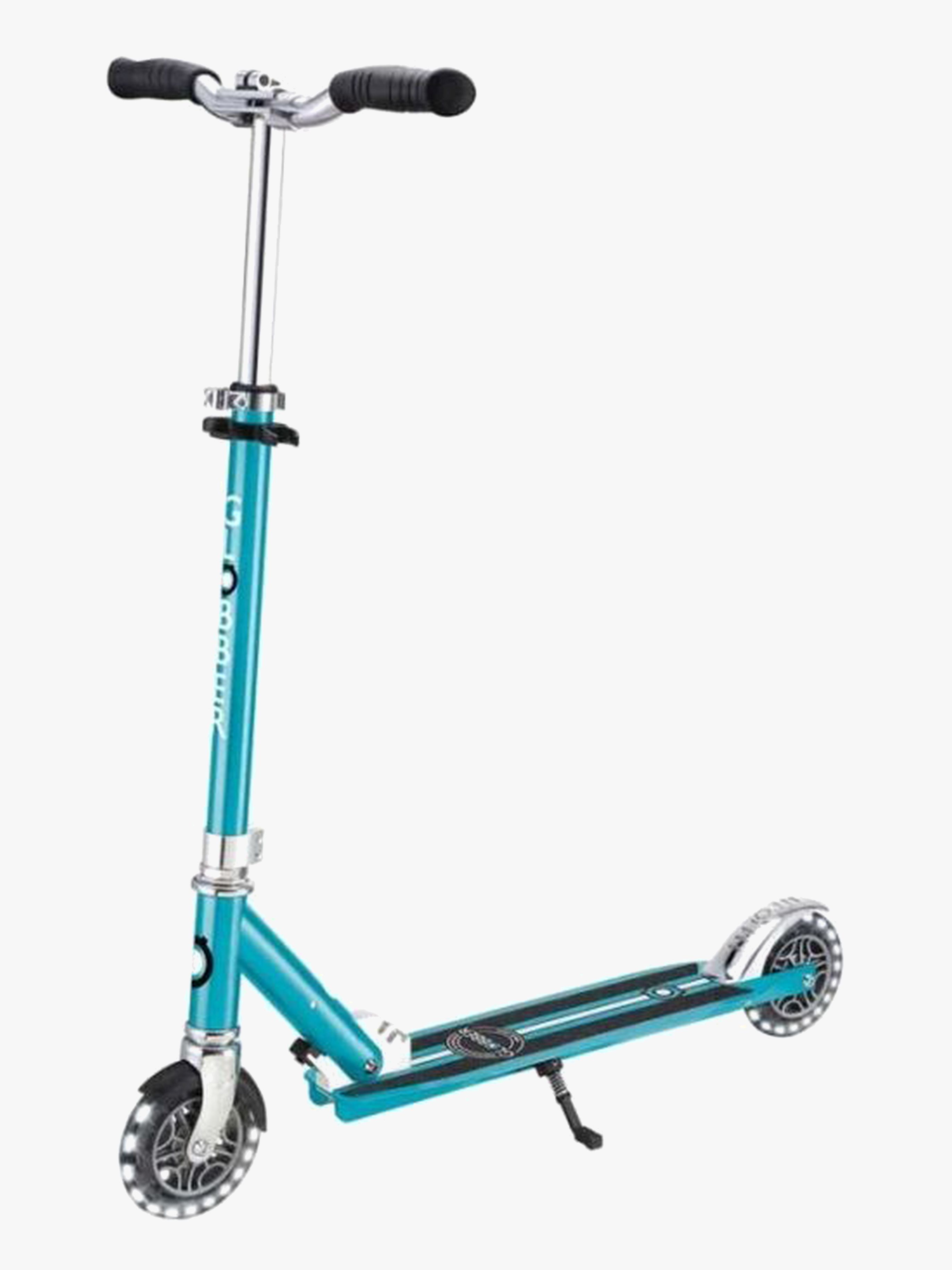 Globber Flow Element Lights Chrome Finish Sparkcykel, Aqua Blue