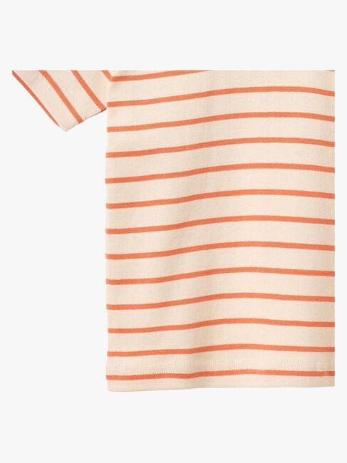 Wheat Jay T-shirt, Orange Stripe