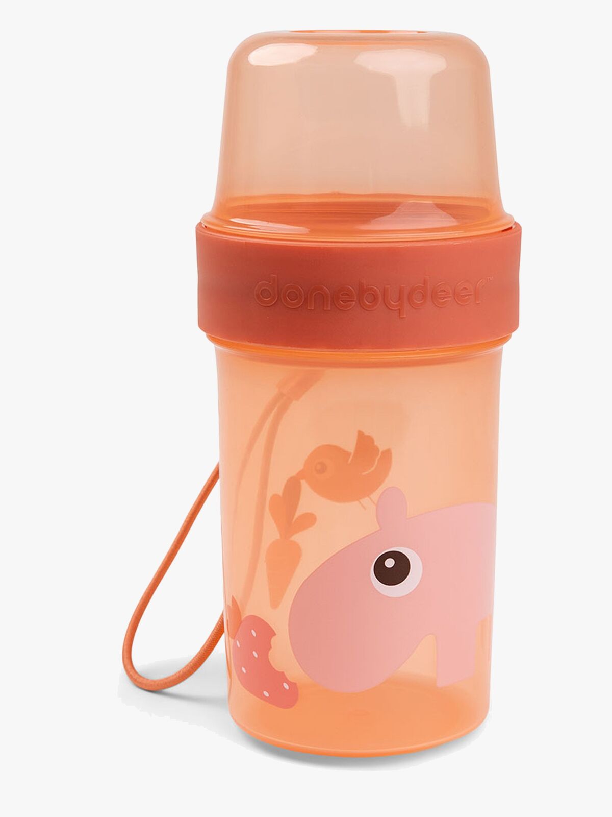 Done By Deer Ozzo To Go Two-Way Snacksbehållare, Papaya