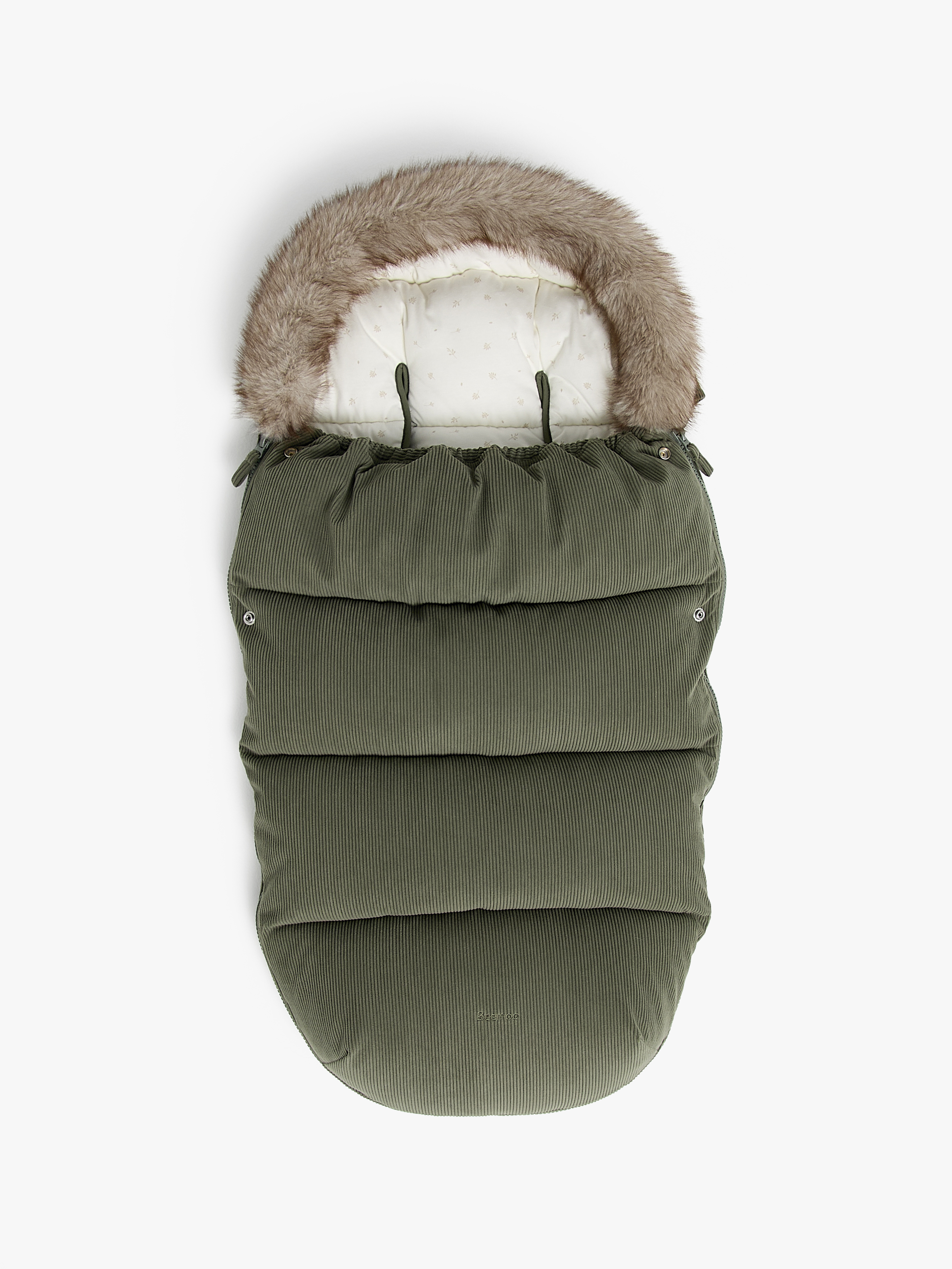 Beemoo Brisk Vinteråkpåse, Green Corduroy/Leaf