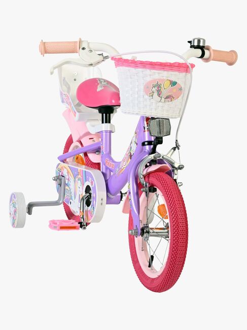 Volare Unicorn Cykel 12 Tum, Lila