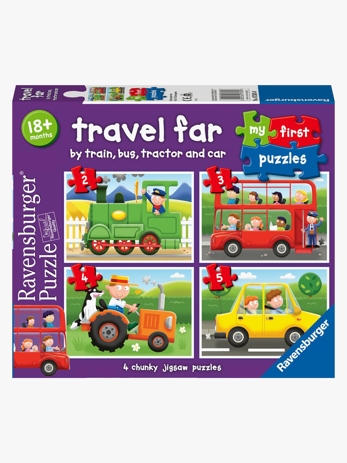 Ravensburger My First Puzzles Travel far Pussel 4-i-1