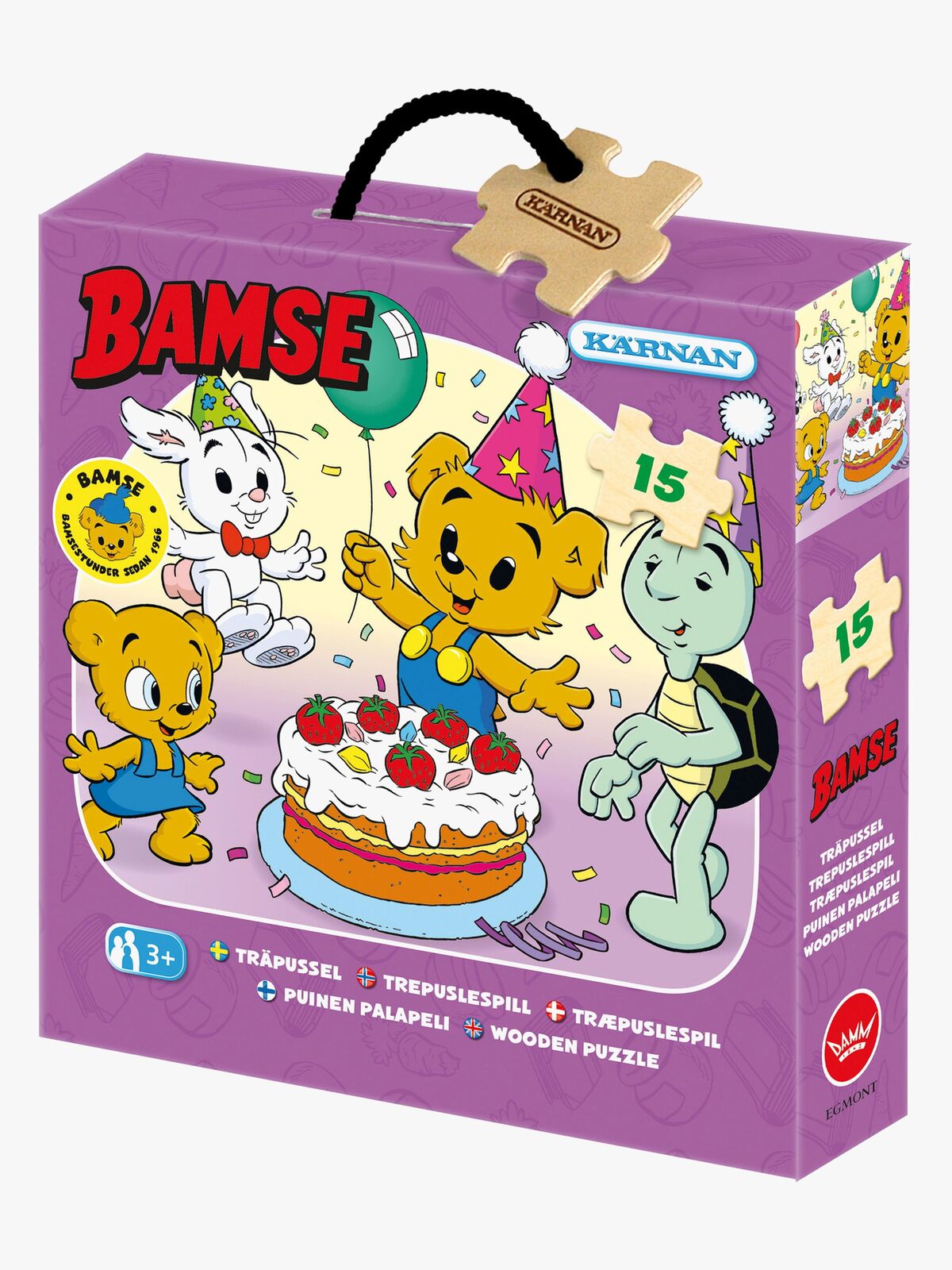 Egmont Kärnan Bamse Träpussel Kalasmotivt 15 Bitar