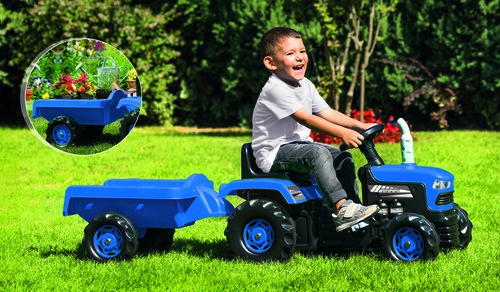 DOLU Tramptraktor med Släp, Blå