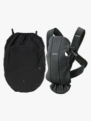 Babybjörn Bärsele Mini 3D Jersey inkl. Regnskydd, Svartgrå