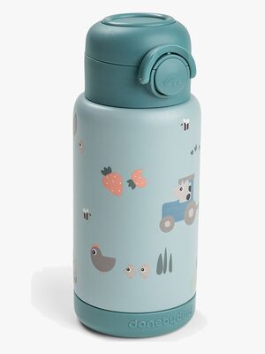 Done By Deer Tiny Farm Juomapullo + Pilli, Blue