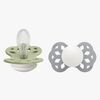 BIBS Infinity Nappar 2-Pack Silikon Stl 2 Symmetrisk, Sage GLOW/Cloud GLOW