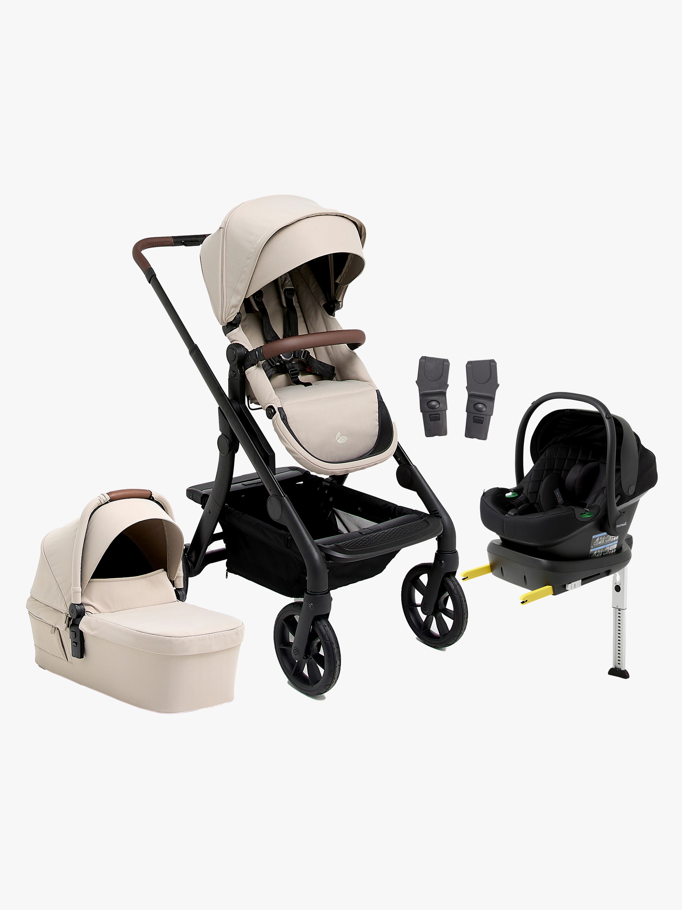 Beemoo Pro Max Duovagn &  Beemoo Route Babyskydd inkl. ISOFIX-bas, Latte Beige