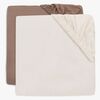 Jollein Dra-på-lakan 60x120 2-Pack, Milky Coffee/Ivory