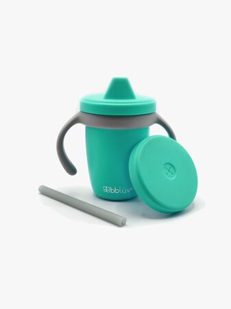 bblüv Mugg Anti-spill 4-in-1, Aqua/Grå