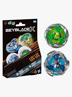 Beyblade X Circle Ghost 4-60LR UX & Hack Viking 4-550 UX Kreisel 2er-Pack