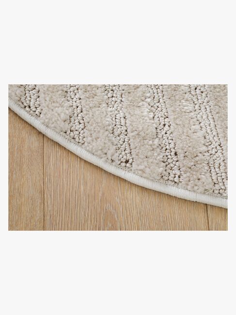 KMCarpets Doria Zen  Rund Matta 120, Vit