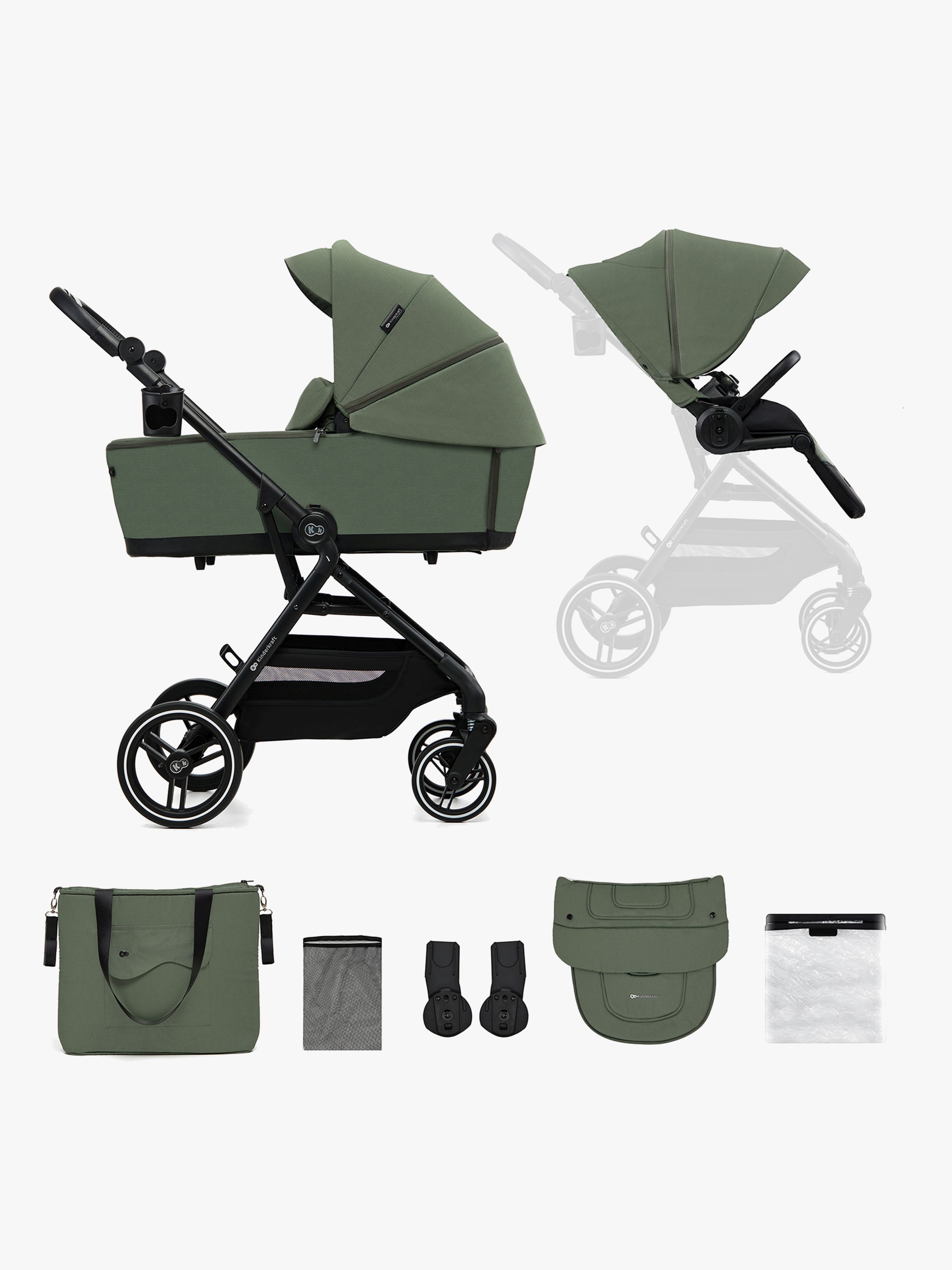Kinderkraft YOXI 2-in-1 Duovagn – komplett paket från nyfödd