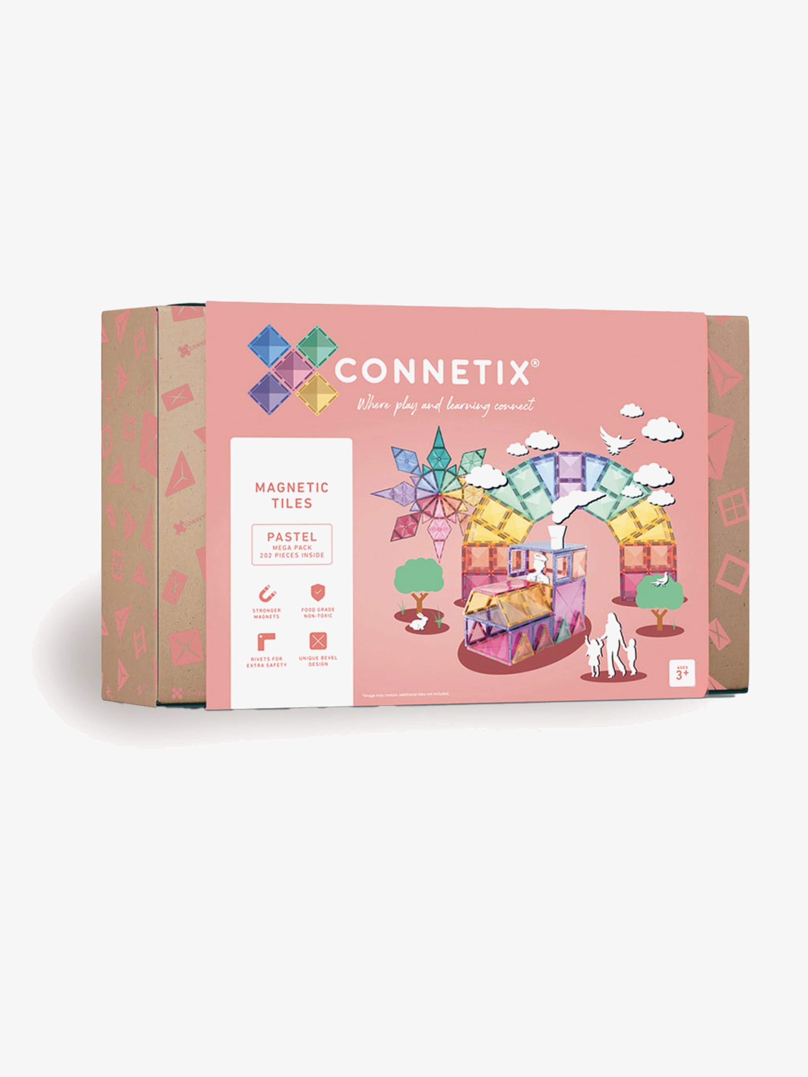Connetix Magnetiska Byggklossar Pastel Mega 202 Delar
