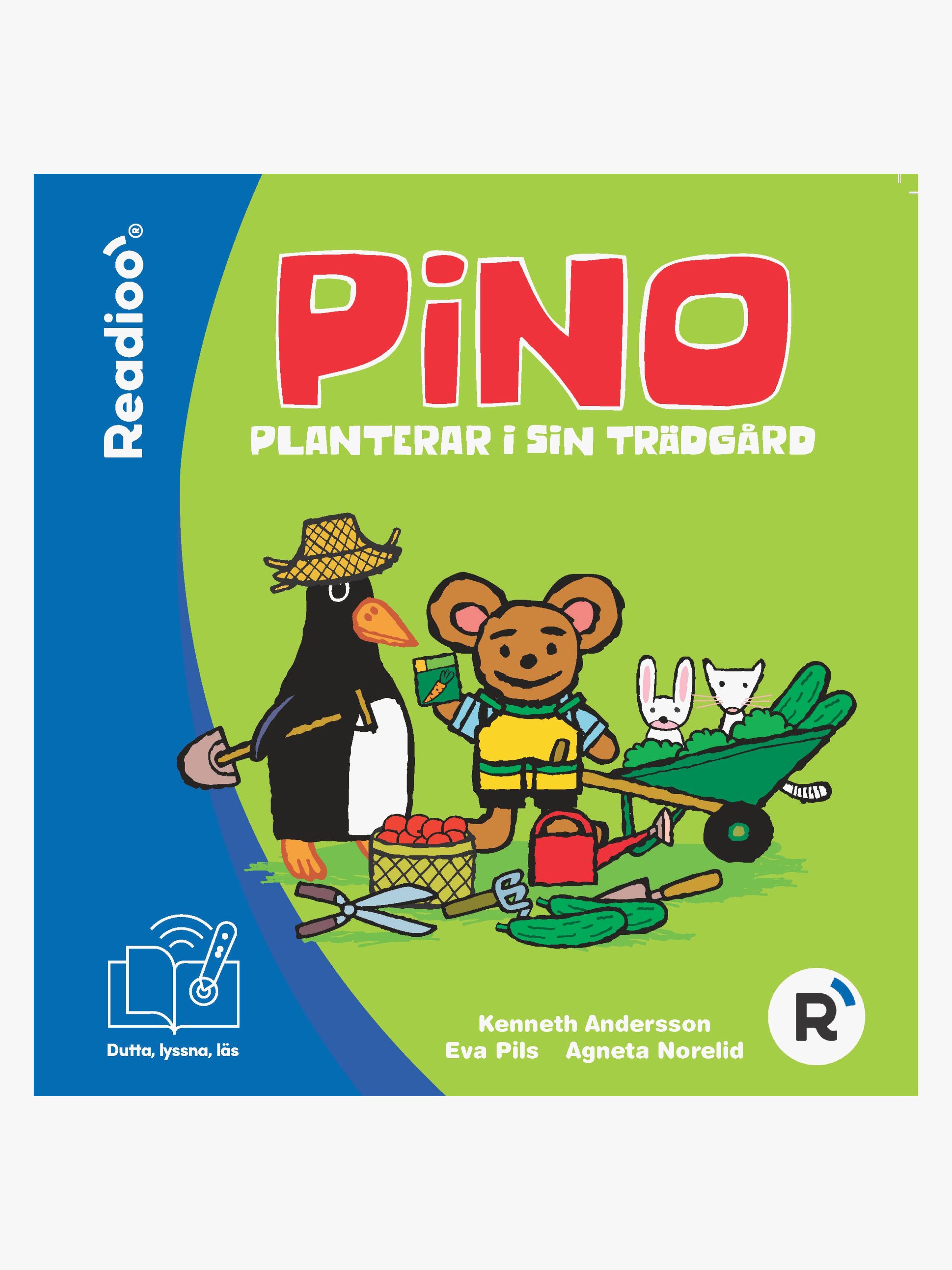 Readioo Interaktiv Bok Pino planterar i sin trädgård