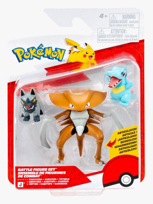 Pokémon Battle Figurset Poochyena Totodile & Kabu 3-Pack