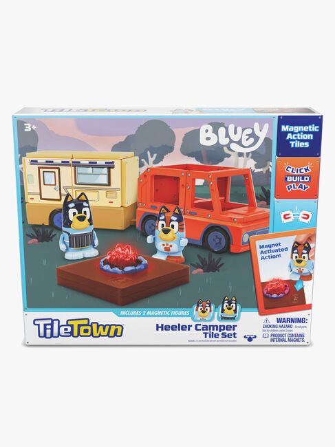 Tile Town Bluey Magnetisk Byggsats Husvagnsset