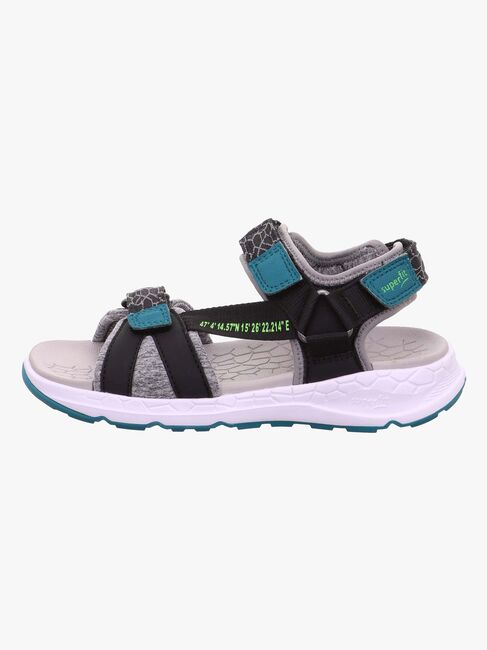 Superfit Criss Cross Sandaler, Black/Green