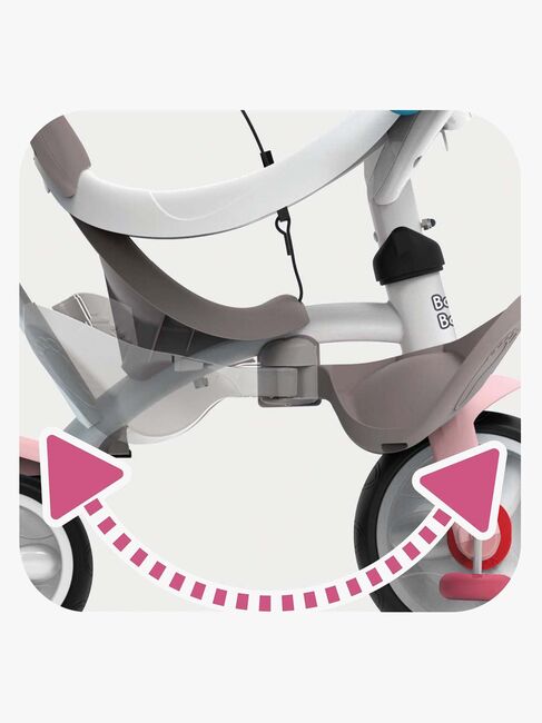 Smoby Trehjuling Baby Balade Plus, Rosa