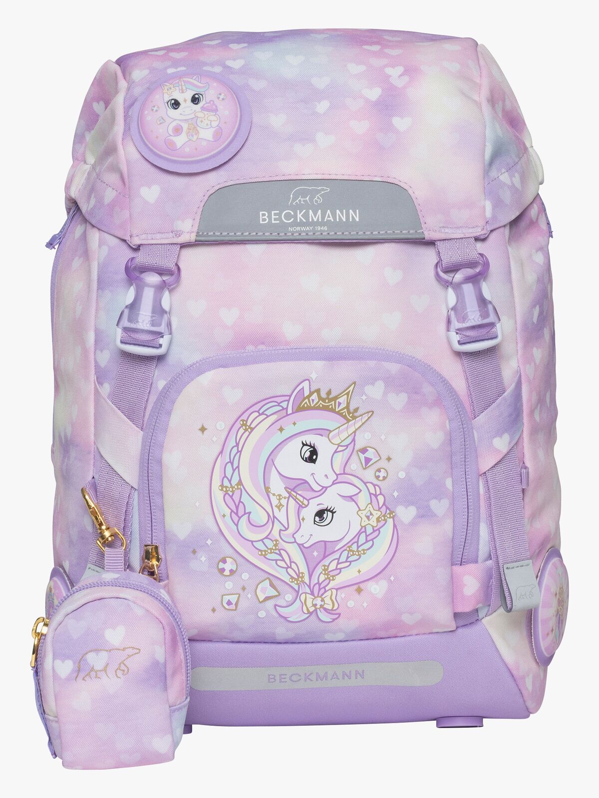 Beckmann Classic Ryggsäck 22L, Unicorn Princess Purple