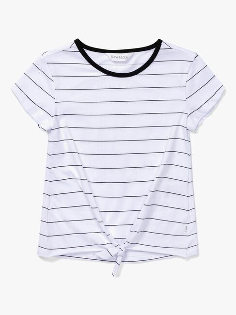 Luca & Lola Barletta Topp, White/Black Stripes