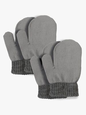 Lindberg Sundsvall Vantar Ullmix 2-Pack, Grey/Anth