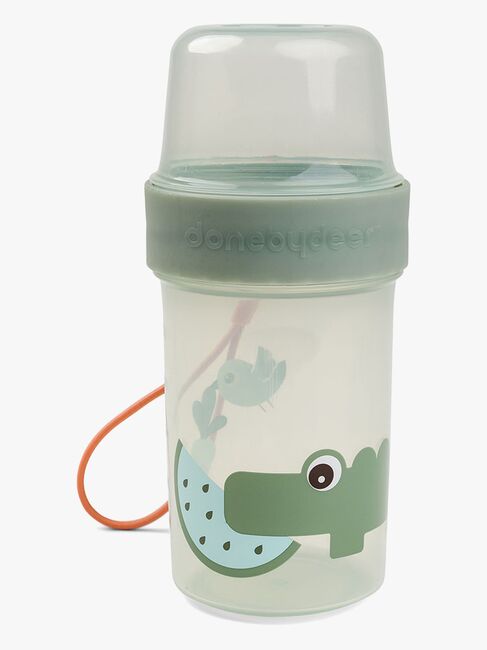 Done By Deer Croco To Go Two-Way Snacksbehållare, Green